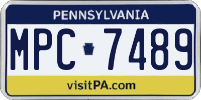 PA license plate MPC7489