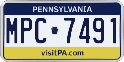 PA license plate MPC7491