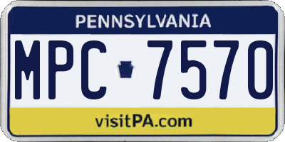 PA license plate MPC7570