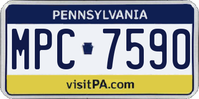 PA license plate MPC7590
