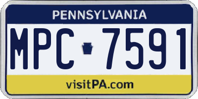 PA license plate MPC7591