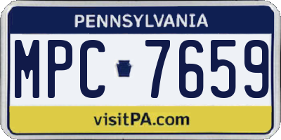 PA license plate MPC7659