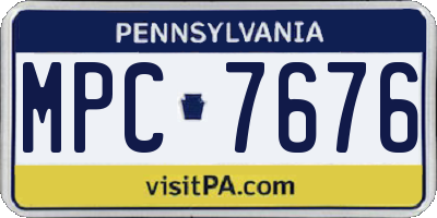 PA license plate MPC7676