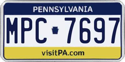 PA license plate MPC7697