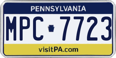 PA license plate MPC7723