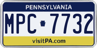 PA license plate MPC7732
