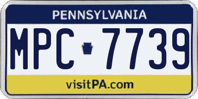 PA license plate MPC7739