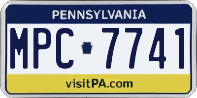 PA license plate MPC7741