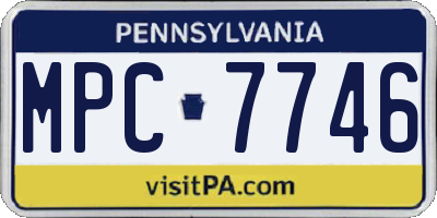 PA license plate MPC7746