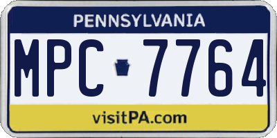 PA license plate MPC7764