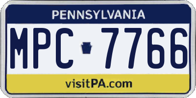 PA license plate MPC7766
