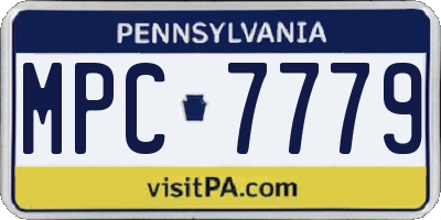 PA license plate MPC7779