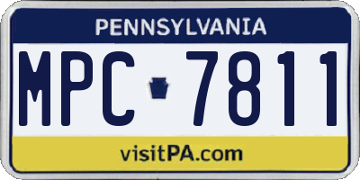 PA license plate MPC7811