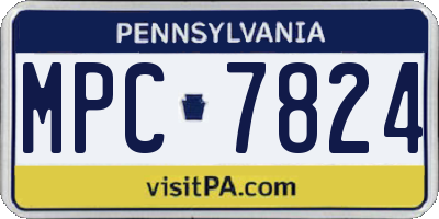 PA license plate MPC7824