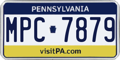 PA license plate MPC7879