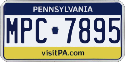 PA license plate MPC7895