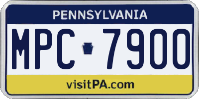 PA license plate MPC7900