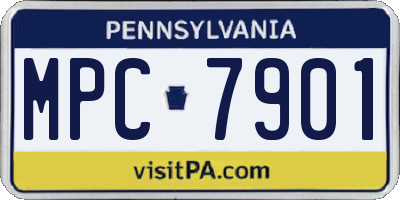 PA license plate MPC7901