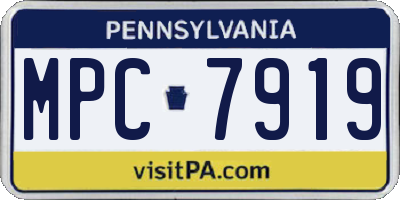 PA license plate MPC7919