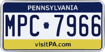 PA license plate MPC7966
