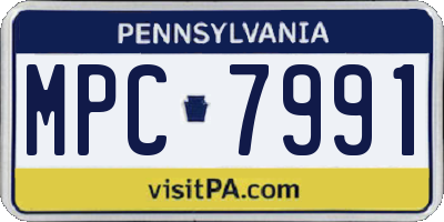 PA license plate MPC7991