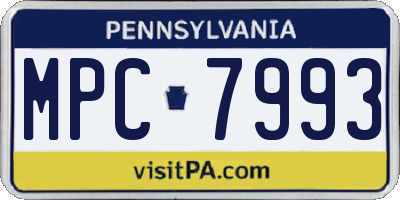 PA license plate MPC7993