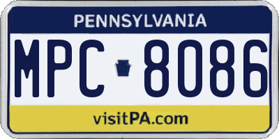 PA license plate MPC8086