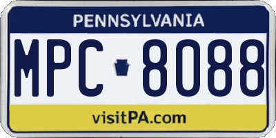 PA license plate MPC8088