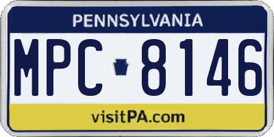 PA license plate MPC8146