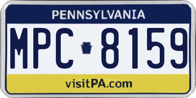 PA license plate MPC8159
