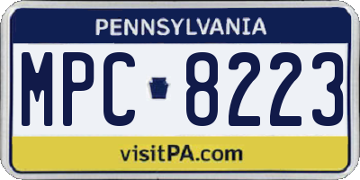 PA license plate MPC8223