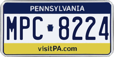 PA license plate MPC8224