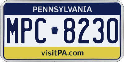 PA license plate MPC8230