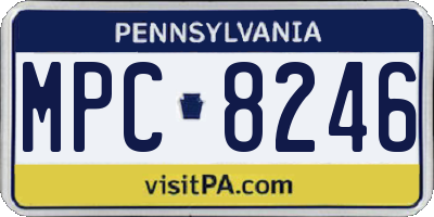 PA license plate MPC8246