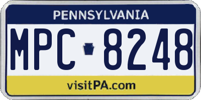 PA license plate MPC8248