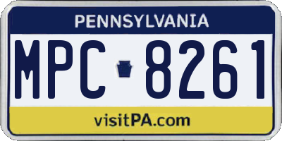 PA license plate MPC8261