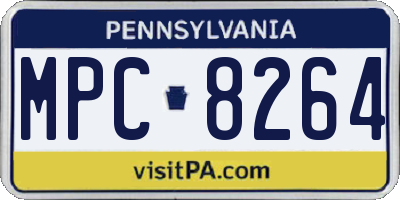 PA license plate MPC8264