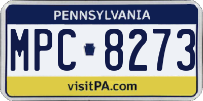 PA license plate MPC8273
