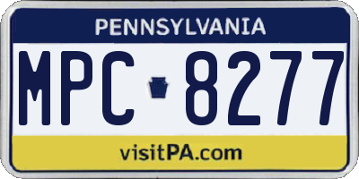 PA license plate MPC8277