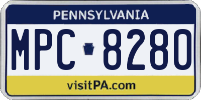 PA license plate MPC8280