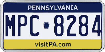 PA license plate MPC8284
