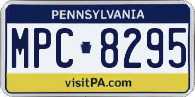 PA license plate MPC8295