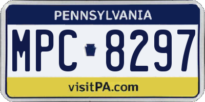 PA license plate MPC8297