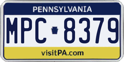 PA license plate MPC8379