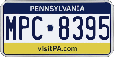 PA license plate MPC8395