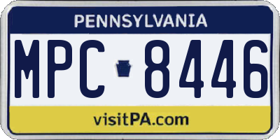 PA license plate MPC8446