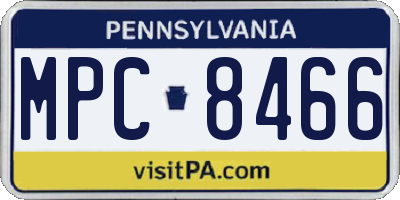 PA license plate MPC8466