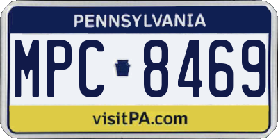 PA license plate MPC8469