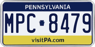 PA license plate MPC8479