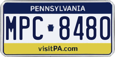 PA license plate MPC8480